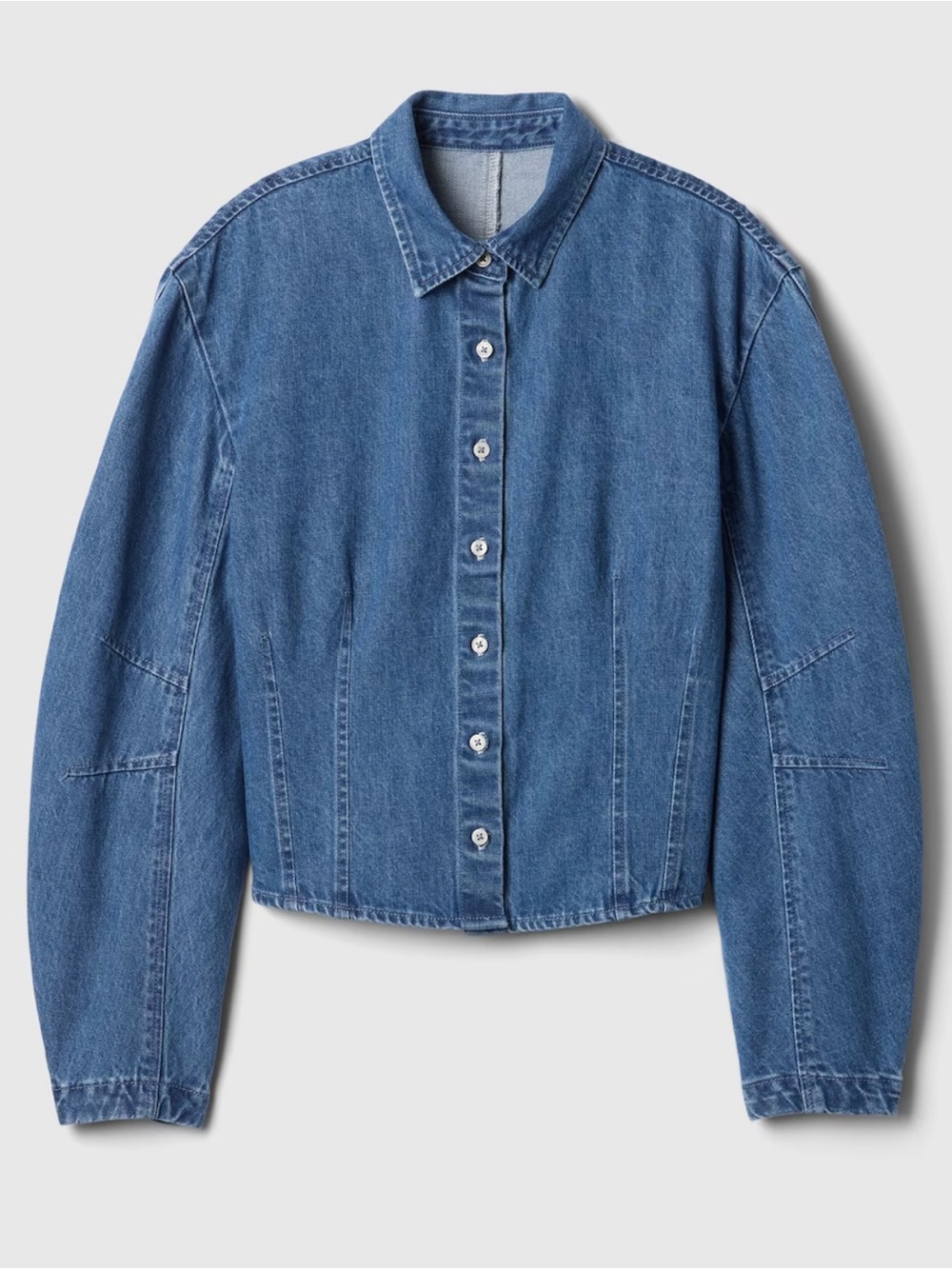 GAP DENIM LING SLEEVES TOP MEDIUM